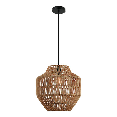 Pendant Light PENDANT LAMP E27 MAX 40W PAPER ROPE BROWN – Zambelis