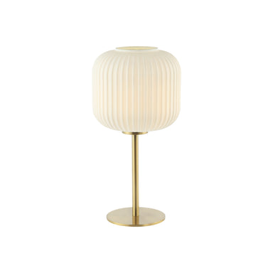 Table Lamp TABLE LAMP E27 MAX 25W METAL GLASS WHITE GOLD – Zambelis