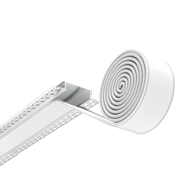 Light Fixture ALLUMINIUM PROFILE WITH OPAL DIFFUSER 2M + 2 END CUPS – Zambelis