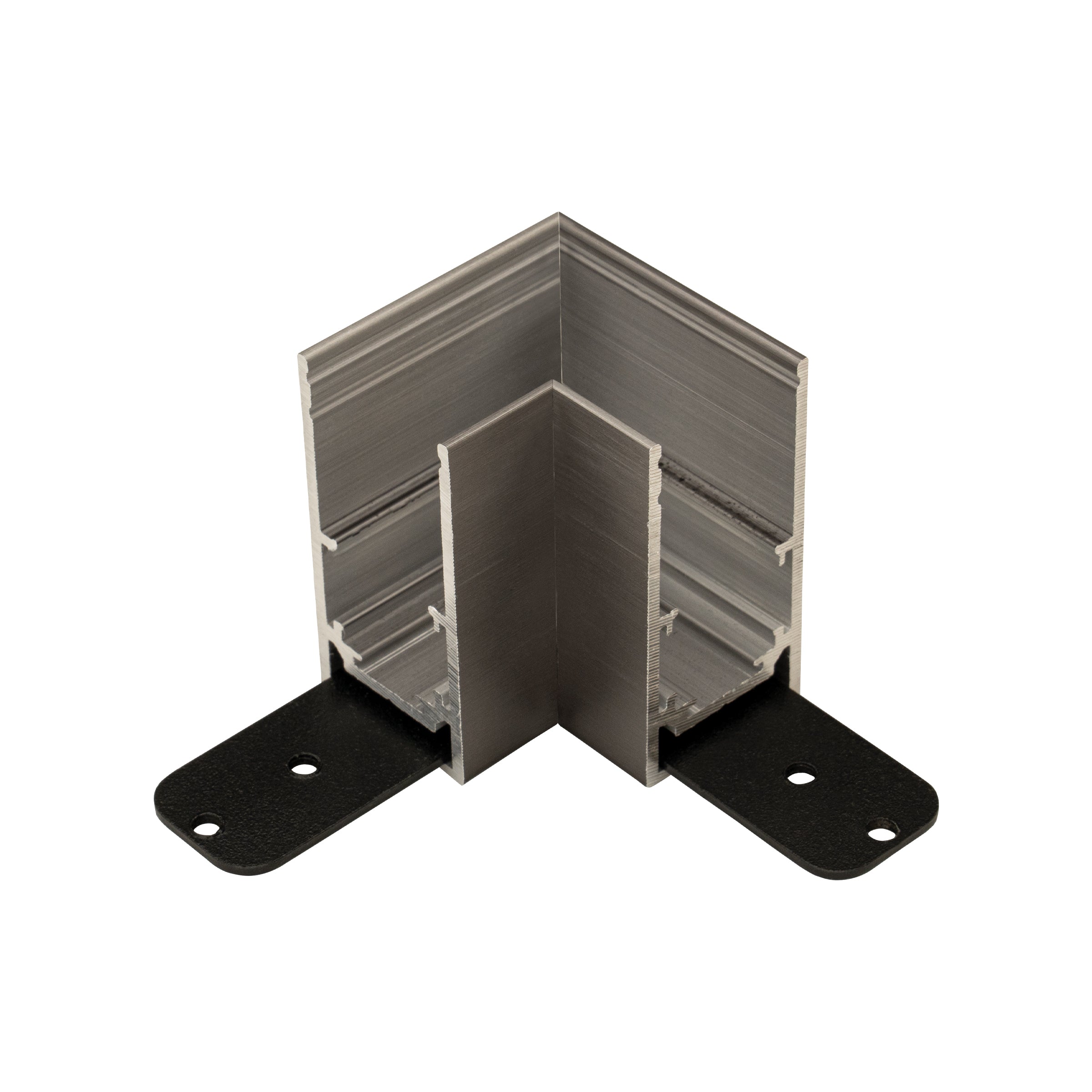Ceiling Light CEILING CORNER HORIZONTAL SILVER BLACK – Zambelis