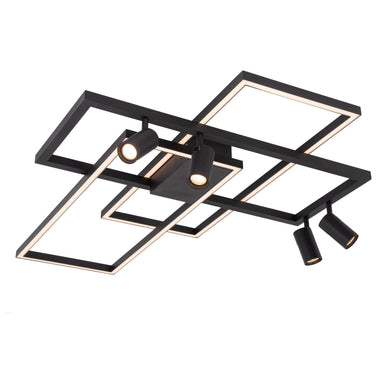 Ceiling Light CEILING LED LIGHT 32W +4X 5W 3000K ALUMINIUM BLACK – Zambelis