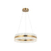 Pendant Light PENDANT LED LIGHT 56W 3000K STEEL GLASS GOLD – Zambelis