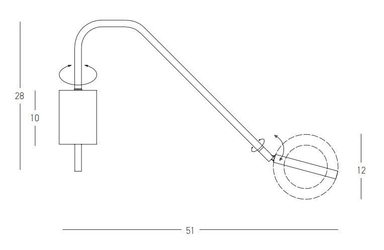 LED Modern Wall Lamp Dimmable Triac ZAMBELIS