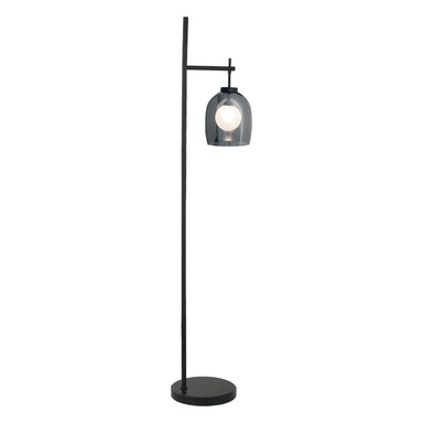 Floor Lamp FLOOR LAMP G9 MAX 5W SMOKED-OPAL GLASS BLACK MARBLE – Zambelis