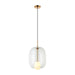 Pendant Light PENDANT LIGHT G9 MAX 7W CLEAR GLASS GOLD – Zambelis