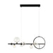 Pendant Light PENDANT LED LIGHT 14W + 7XG9 METAL GLASS BLACK – Zambelis