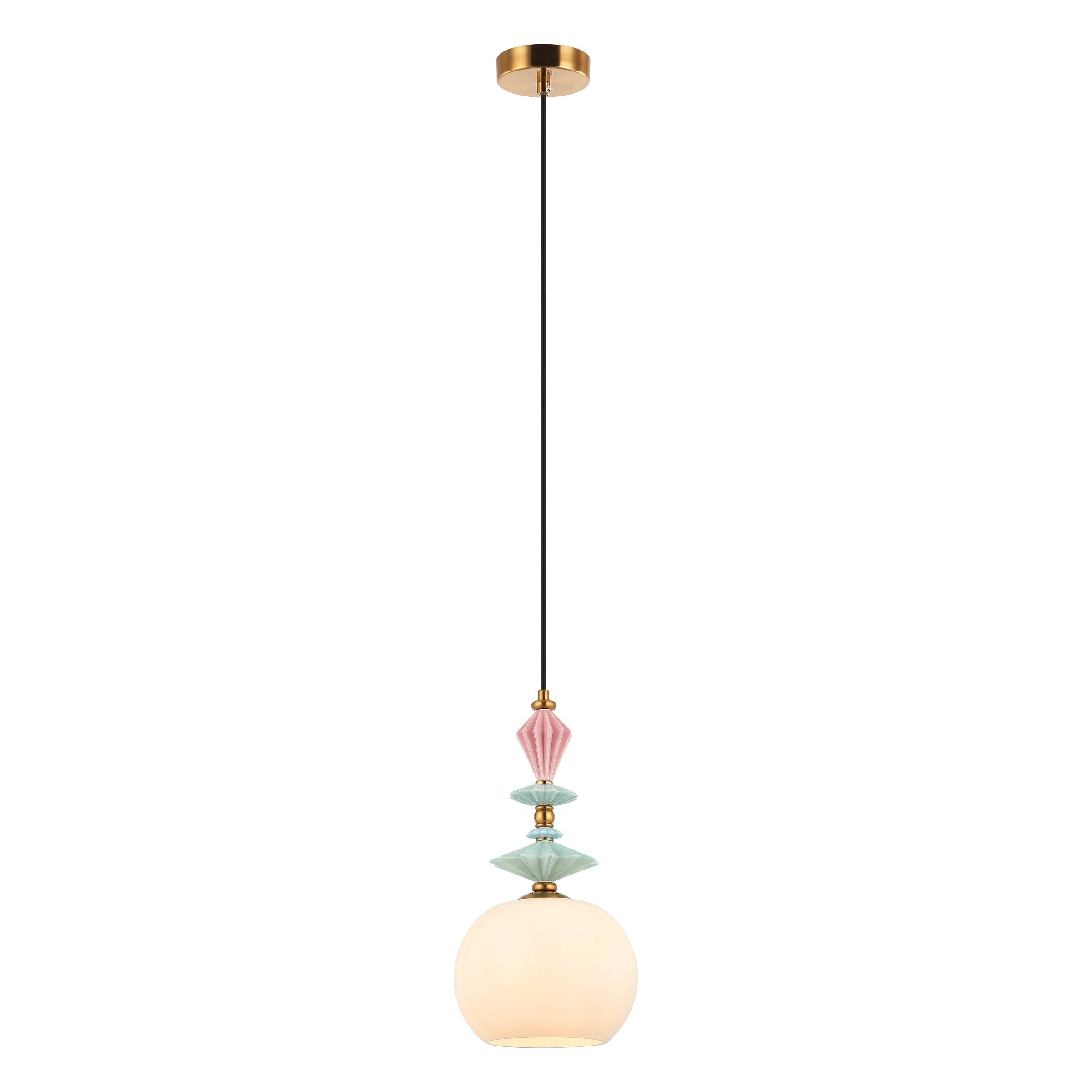 Pendant Light PENDANT LAMP E27 MAX 40W OPAL GLASS ANTIQUE BRASS – Zambelis