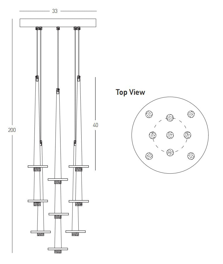 LED Modern Pendant Lamp Dimmable Triac    ZAMBELIS