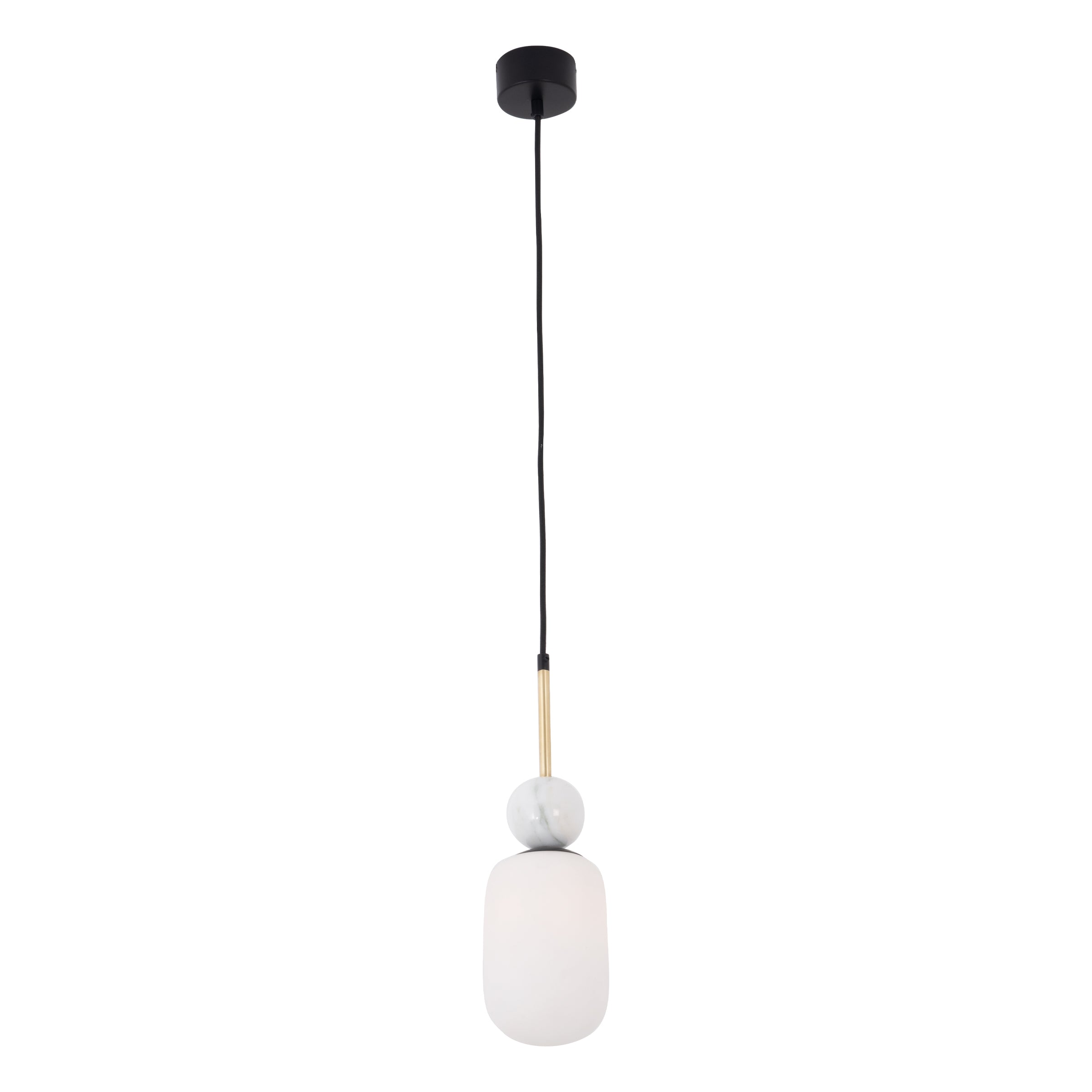 Pendant Light PENDANT LAMP E27 MAX 40W OPAL GLASS-WHITE MARBLE – Zambelis