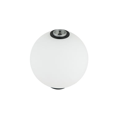 Light Fixture INTERMIDDIATE OPAL GLASS D:160MM 5W BLACK – Zambelis