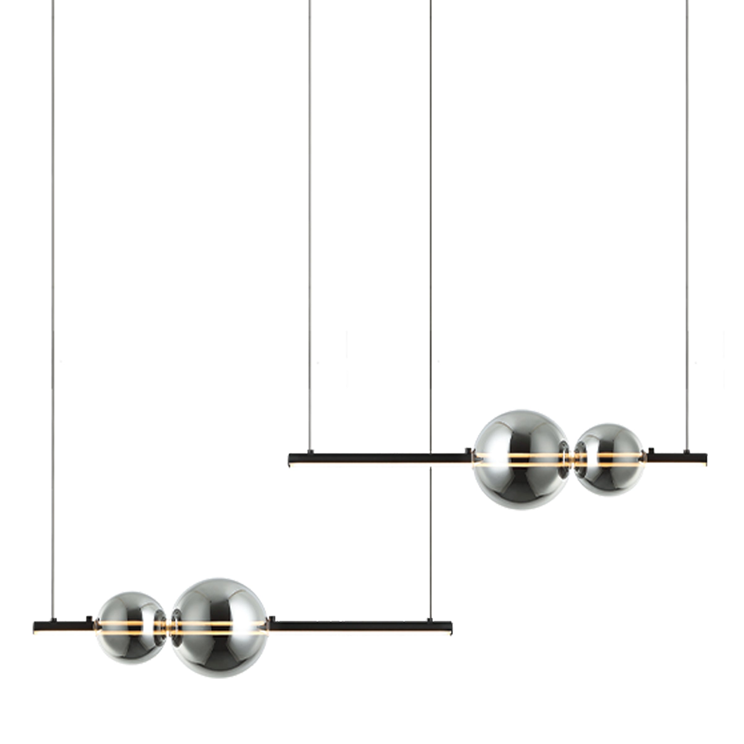 Pendant Light PENDANT LED LIGHT 24W BLACK-SMOKED GLASS – Zambelis