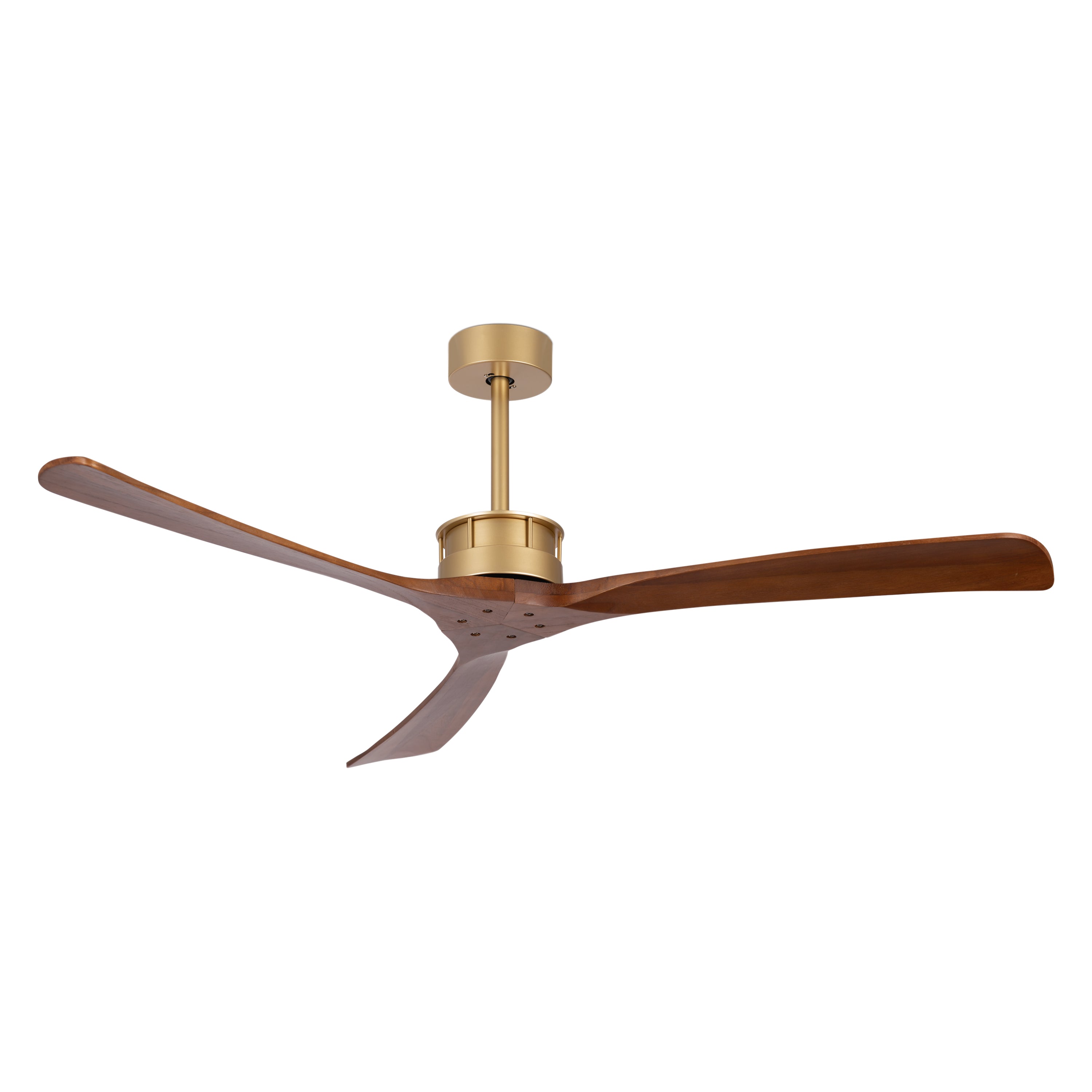 Pendant Light PENDANT FAN GOLD-SOLID WALNUT BLADES METAL-WOOD WITHOUT LIGHT – Zambelis