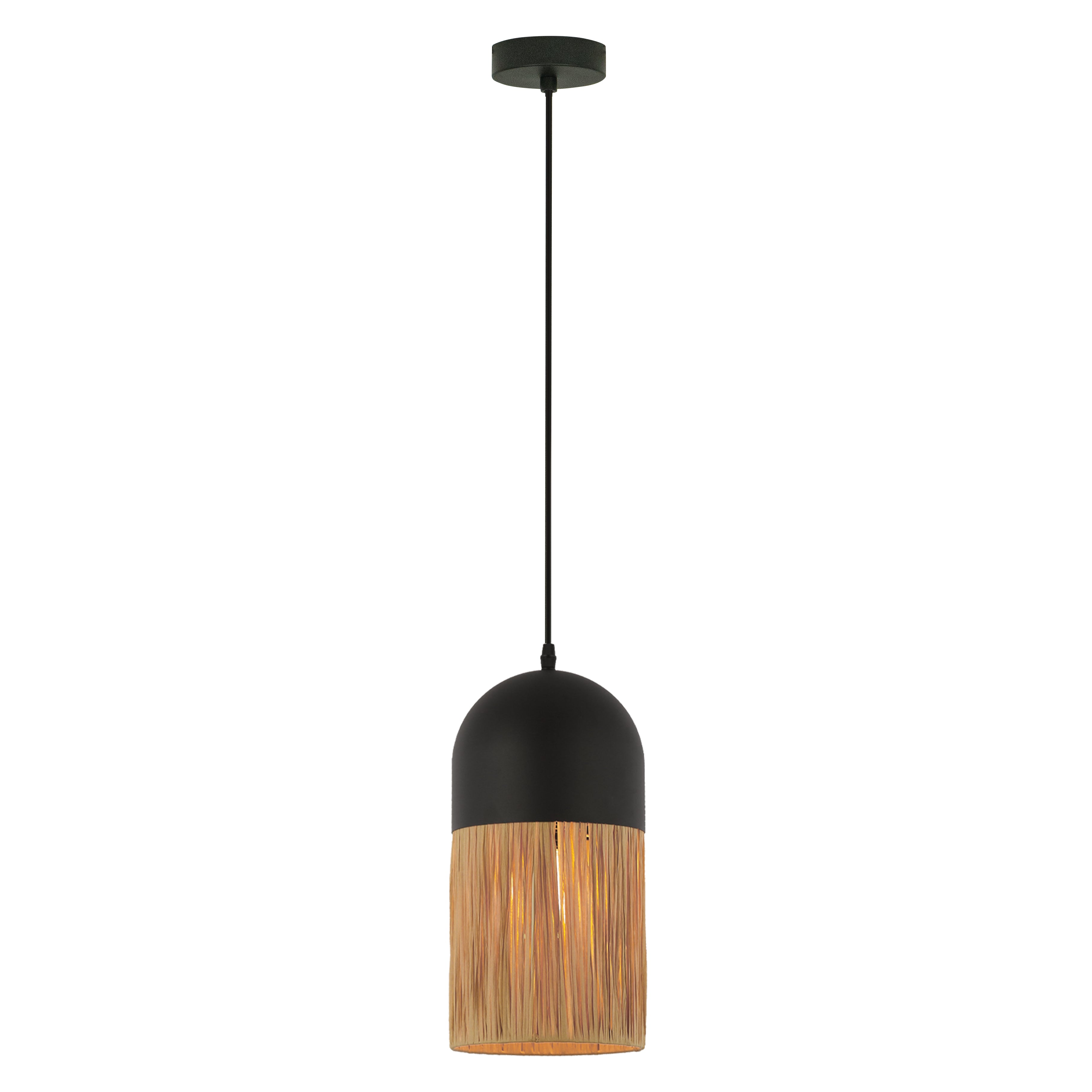 Pendant Light PENDANT LIGHT E27 MAX 11W METAL-PAPER,BLACK-NATURAL – Zambelis