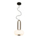 Pendant Light PENDANT LED LIGHT 23W 3000K METAL-SMOKED & OPAL GLASS , BLACK – Zambelis