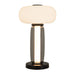 Table Lamp TABLE LED LIGHT 23W 3000K METAL-SMOKED & OPAL GLASS , BLACK – Zambelis