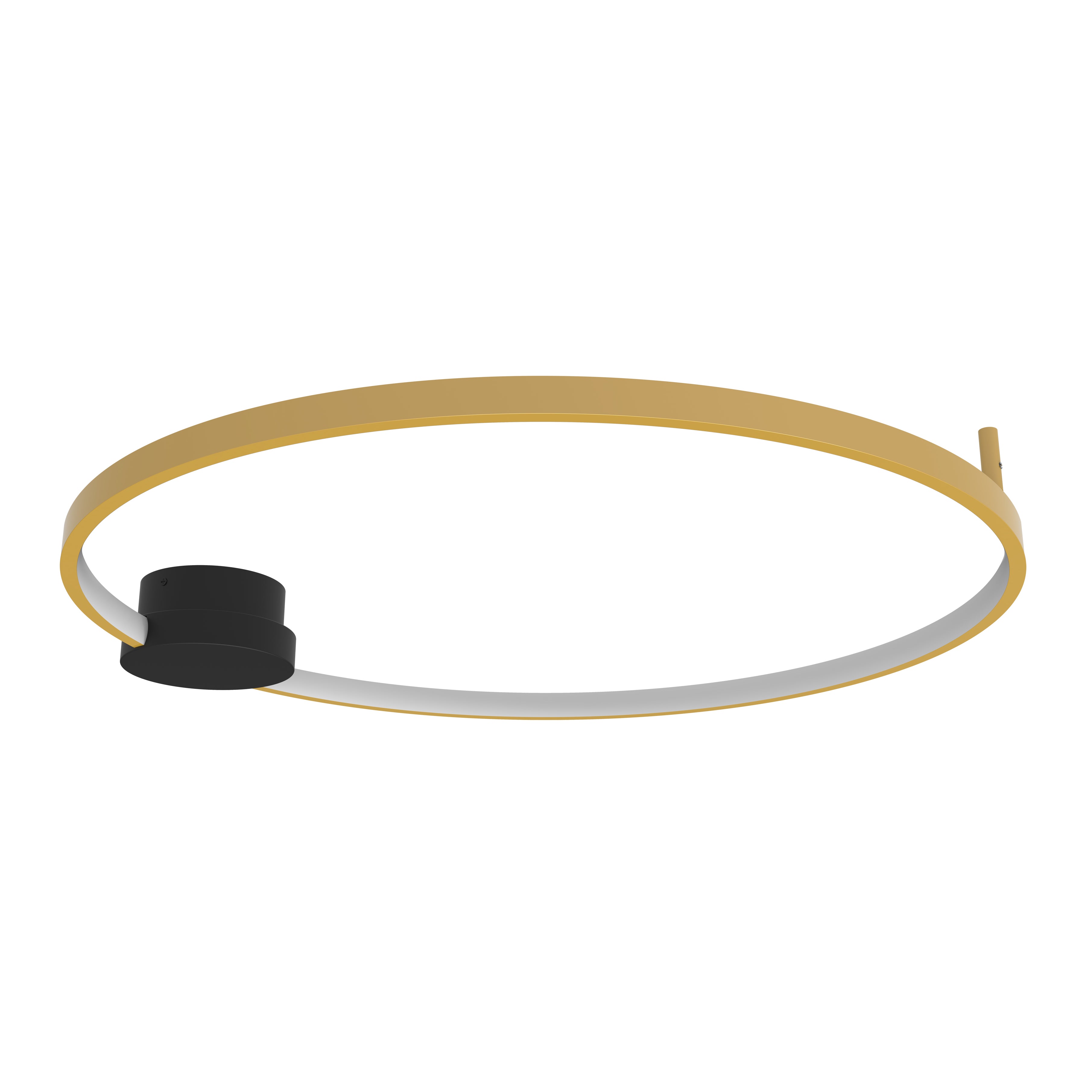 Ceiling Light CEILING LED LIGHT 24W 3000K ALUMINIUM-SILICON,BLACK-GOLD RING – Zambelis