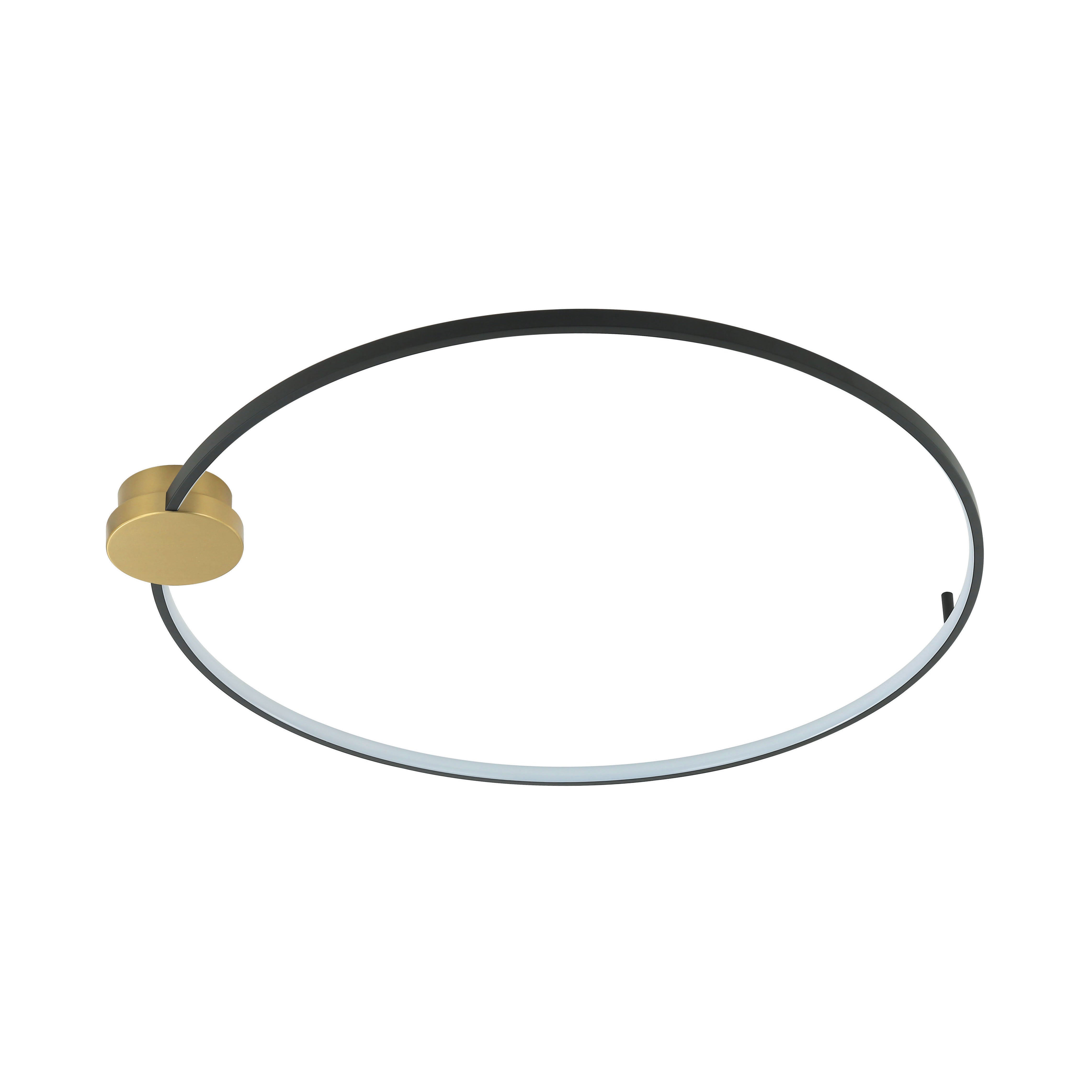 Ceiling Light CEILING LED LIGHT 32W 3000K ALUMINIUM-SILICON,GOLD-BLACK RING – Zambelis