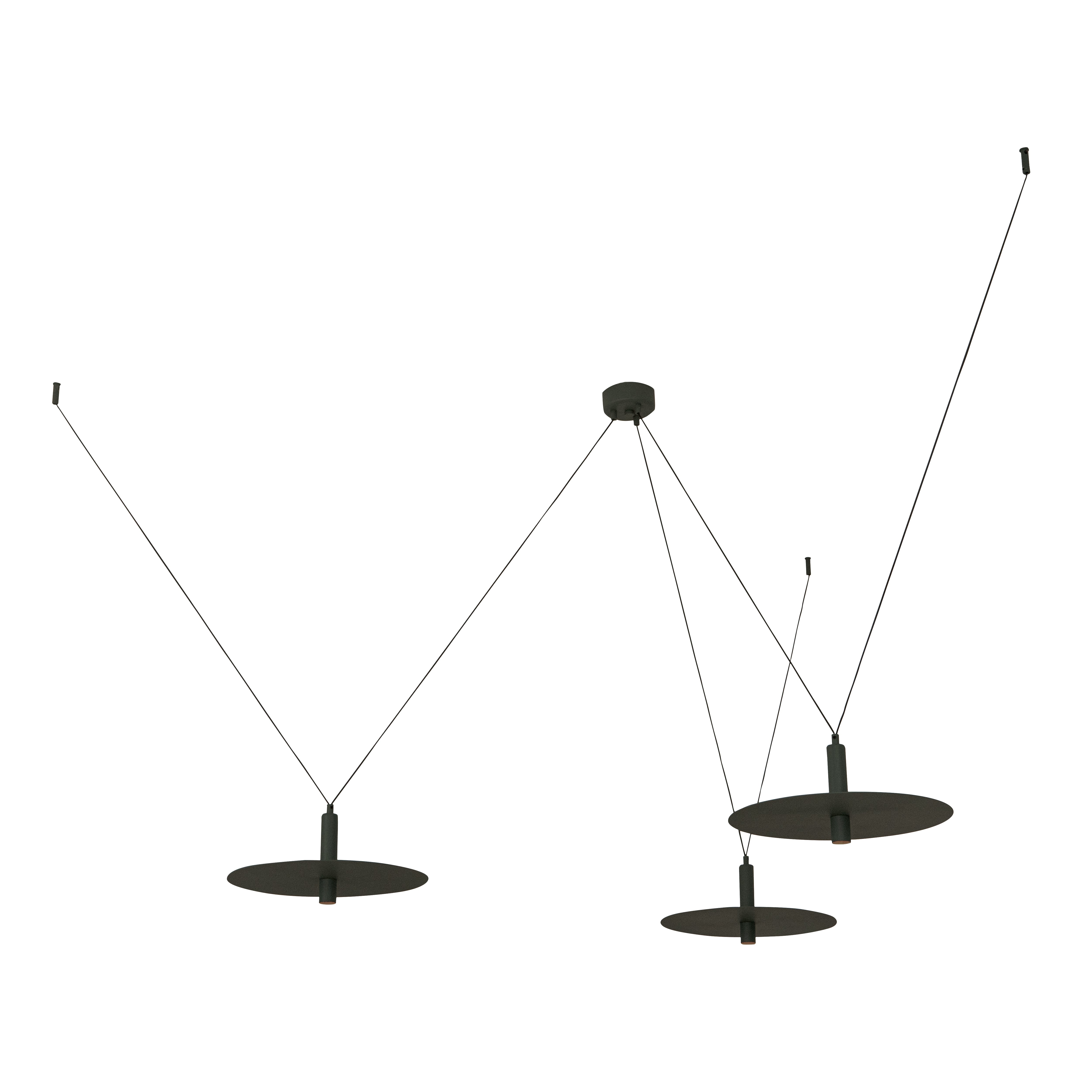 Pendant Light PENDANT LED LIGHT 3X7W 3000K METAL BLACK – Zambelis