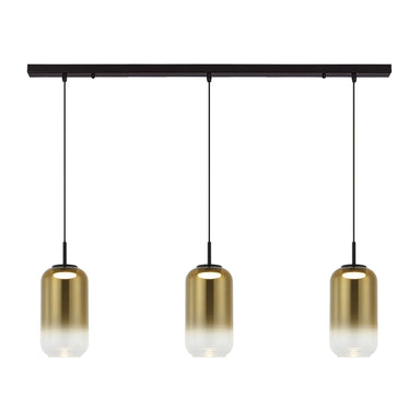 Light Fixture LINE LED LIGHT 3X12W 3000K GLASS BLACK-GOLD – Zambelis