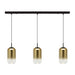 Light Fixture LINE LED LIGHT 3X12W 3000K GLASS BLACK-GOLD – Zambelis