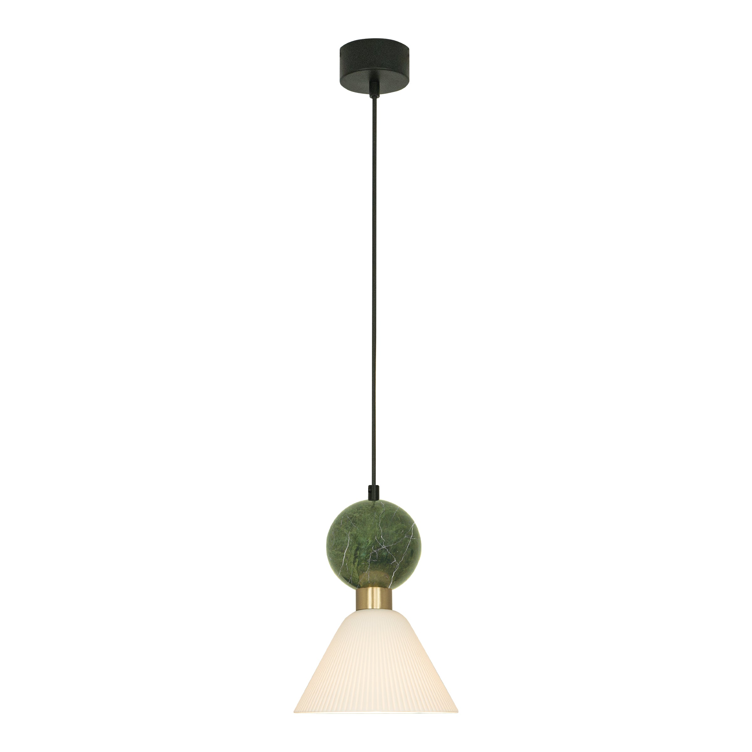 Pendant Light PENDANT LAMP E14 MAX 15W GREEN MARBLE - BRASS – Zambelis