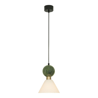 Pendant Light PENDANT LAMP E14 MAX 15W GREEN MARBLE - BRASS – Zambelis
