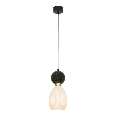 Pendant Light PENDANT LAMP E14 MAX 15W BLACK MARBLE - BRASS – Zambelis