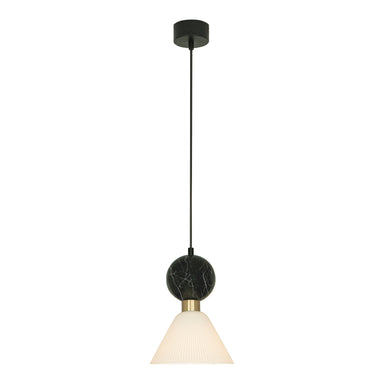 Pendant Light PENDANT LAMP E14 MAX 15W BLACK MARBLE - BRASS – Zambelis