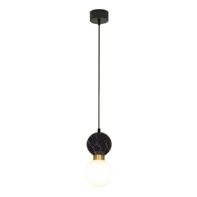 Pendant Light PENDANT LAMP G9 MAX 7W BLACK MARBLE - BRASS – Zambelis