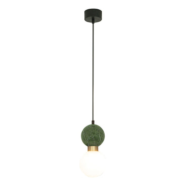 Pendant Light PENDANT LAMP G9 MAX 7W GREEN MARBLE - BRASS – Zambelis