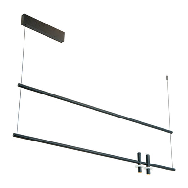 Pendant Light PENDANT LED LIGHT 2X7W + 20W 3000K MARBLE BLACK – Zambelis