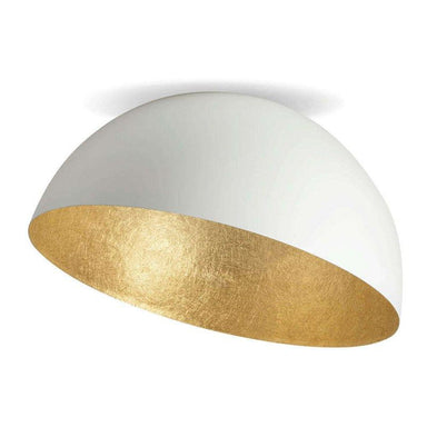 Ceiling Light CEILING LAMP E27 MAX 40W METAL WHITE-GOLDEN LEAF – Zambelis