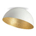 Ceiling Light CEILING LAMP E27 MAX 40W METAL WHITE-GOLDEN LEAF – Zambelis