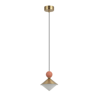 Pendant Light PENDANT LED LIGHT 8W 3000K CERAMIC - METAL - GLASS, BRASS – Zambelis