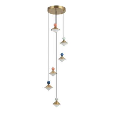 Pendant Light PENDANT LED LIGHT 40W 3000K CERAMIC - METAL - GLASS, BRASS – Zambelis