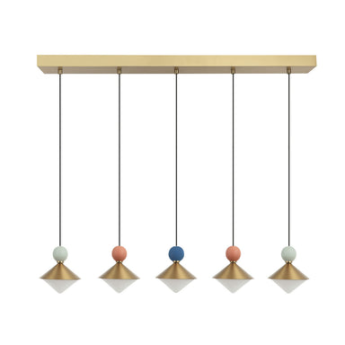 Pendant Light PENDANT LED LINE LIGHT 32W 3000K CERAMIC - METAL - GLASS, BRASS – Zambelis
