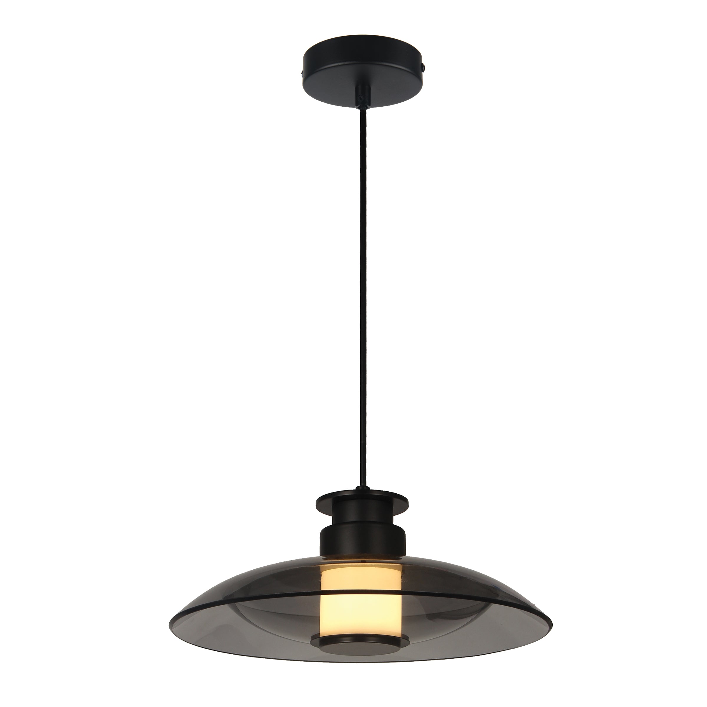 Pendant Light PENDANT LED LIGHT 10W 3000K SANDY BLACK - SMOKED GLASS – Zambelis