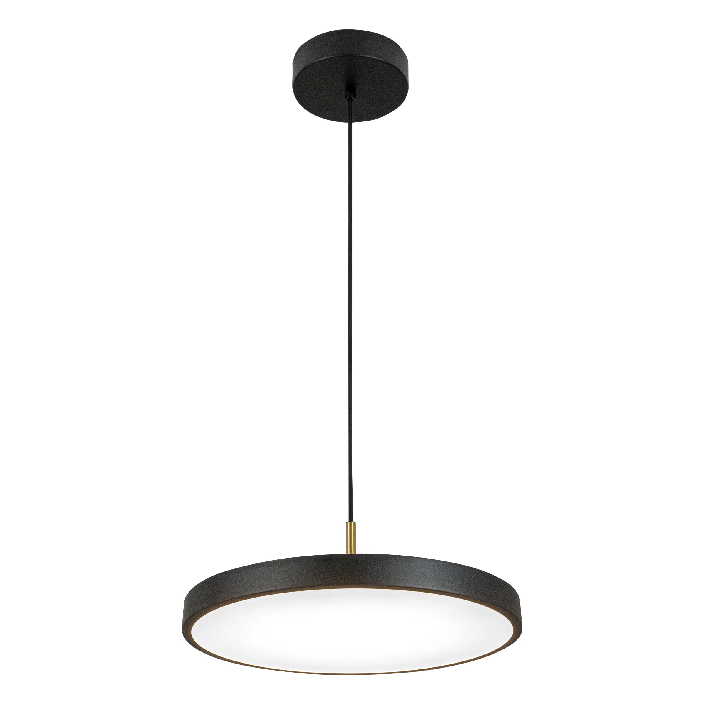 Pendant Light PENDANT LED LIGHT 17W 3000K BLACK MATT - BRUSHED BRASS – Zambelis