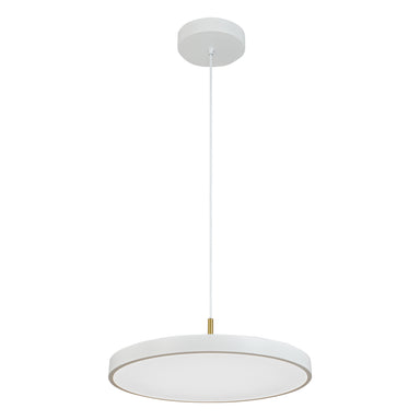 Pendant Light PENDANT LED LIGHT 17W 3000K WHITE MATT - BRUSHED BRASS – Zambelis