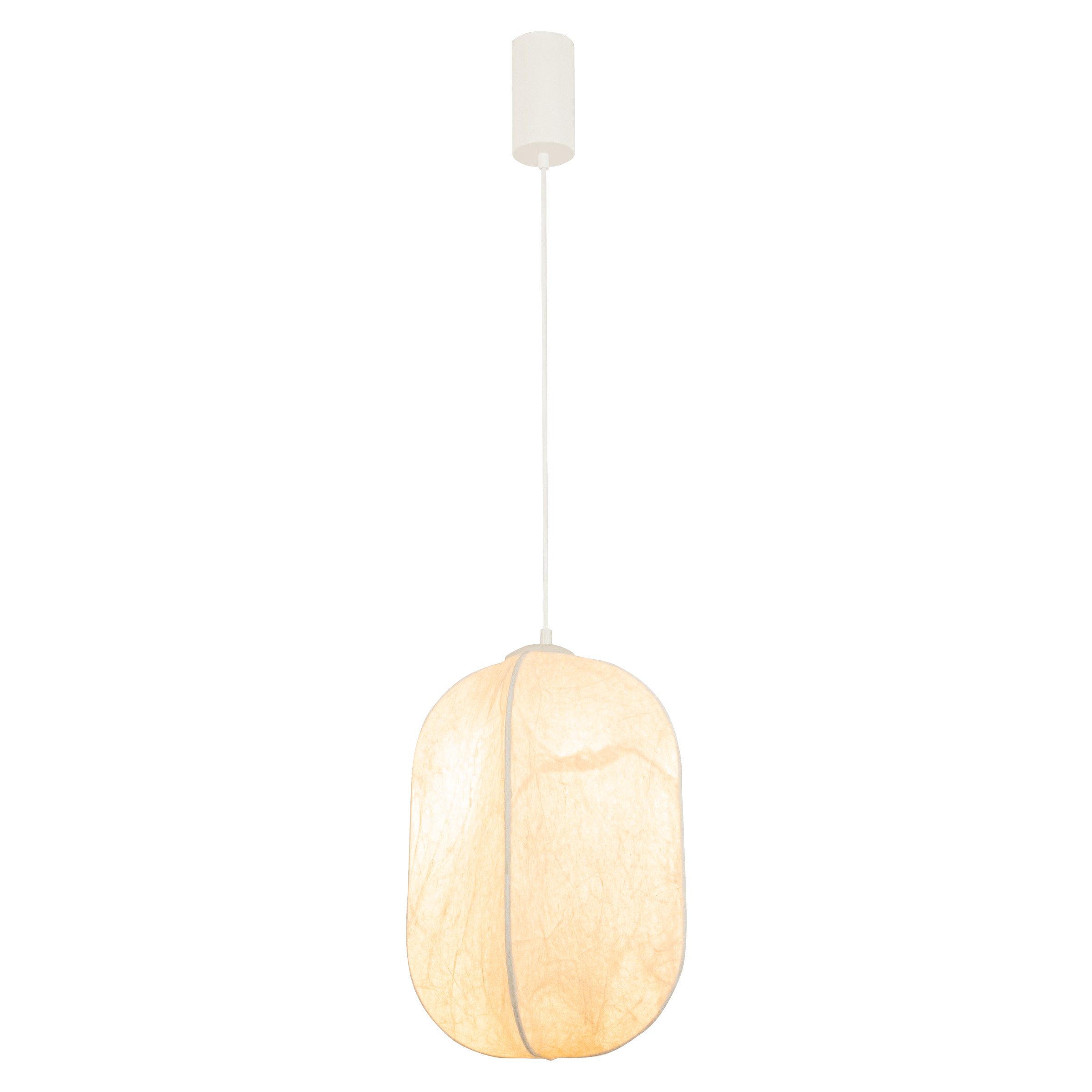 Pendant Light PENDANT LIGHT 1xE27 MAX 15W MULBERRY SILK - METAL WHITE – Zambelis
