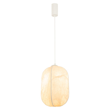 Pendant Light PENDANT LIGHT 1xE27 MAX 15W MULBERRY SILK - METAL WHITE – Zambelis