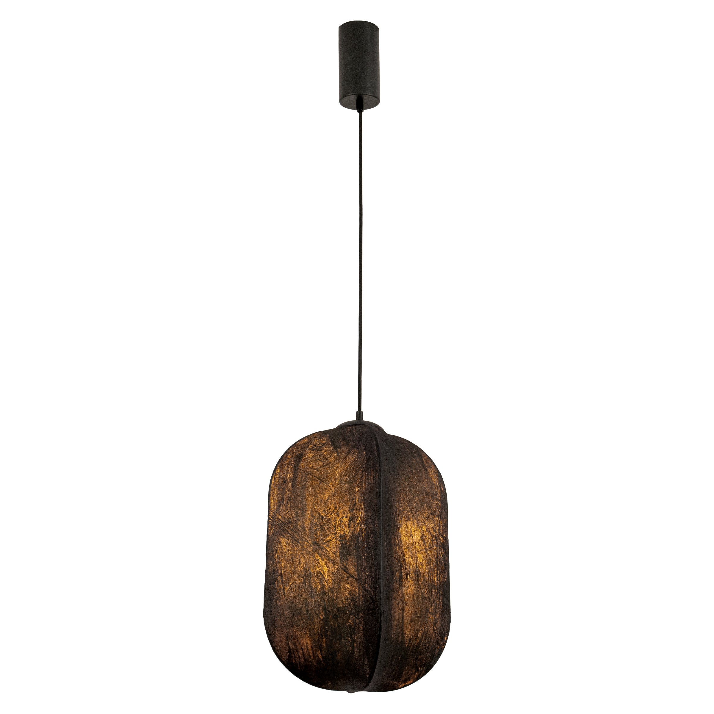 Pendant Light PENDANT LIGHT 1xE27 MAX 15W MULBERRY SILK - METAL BLACK – Zambelis