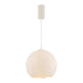 Pendant Light PENDANT LIGHT 1xE27 MAX 15W METAL - PAPER PULP - PLASTIC GLOBE WHITE – Zambelis