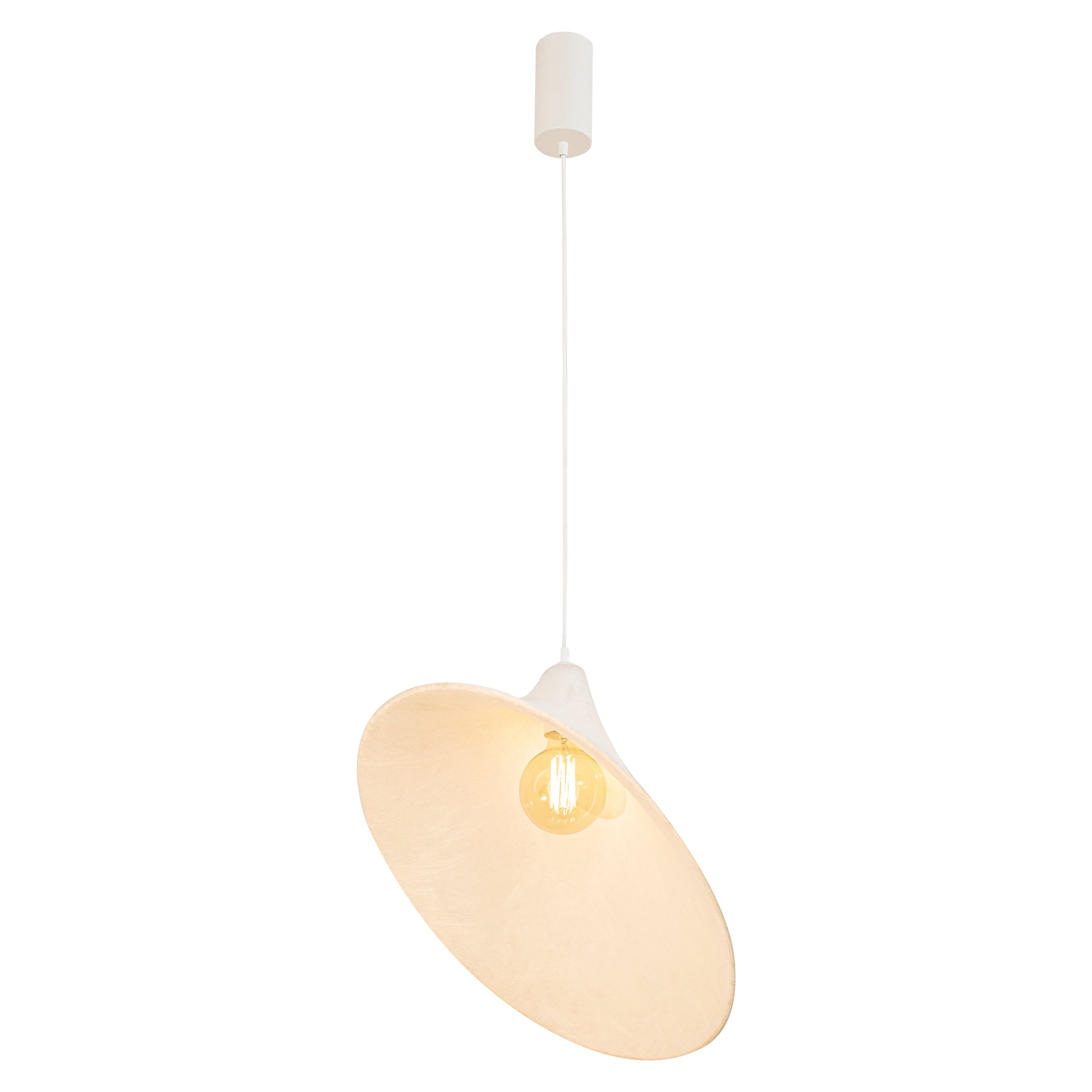 Pendant Light PENDANT LIGHT 1xE27 MAX 15W MULBERRY SILK - METAL WHITE – Zambelis
