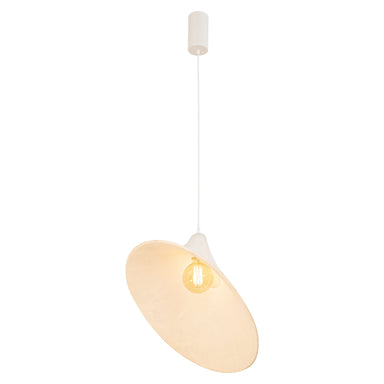 Pendant Light PENDANT LIGHT 1xE27 MAX 15W MULBERRY SILK - METAL WHITE – Zambelis