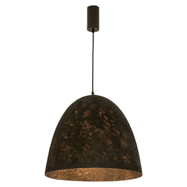 Pendant Light PENDANT LIGHT 1xE27 MAX 15W METAL - PAPER PULP - MULBERRY SILK BLACK – Zambelis