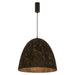 Pendant Light PENDANT LIGHT 1xE27 MAX 15W METAL - PAPER PULP - MULBERRY SILK BLACK – Zambelis