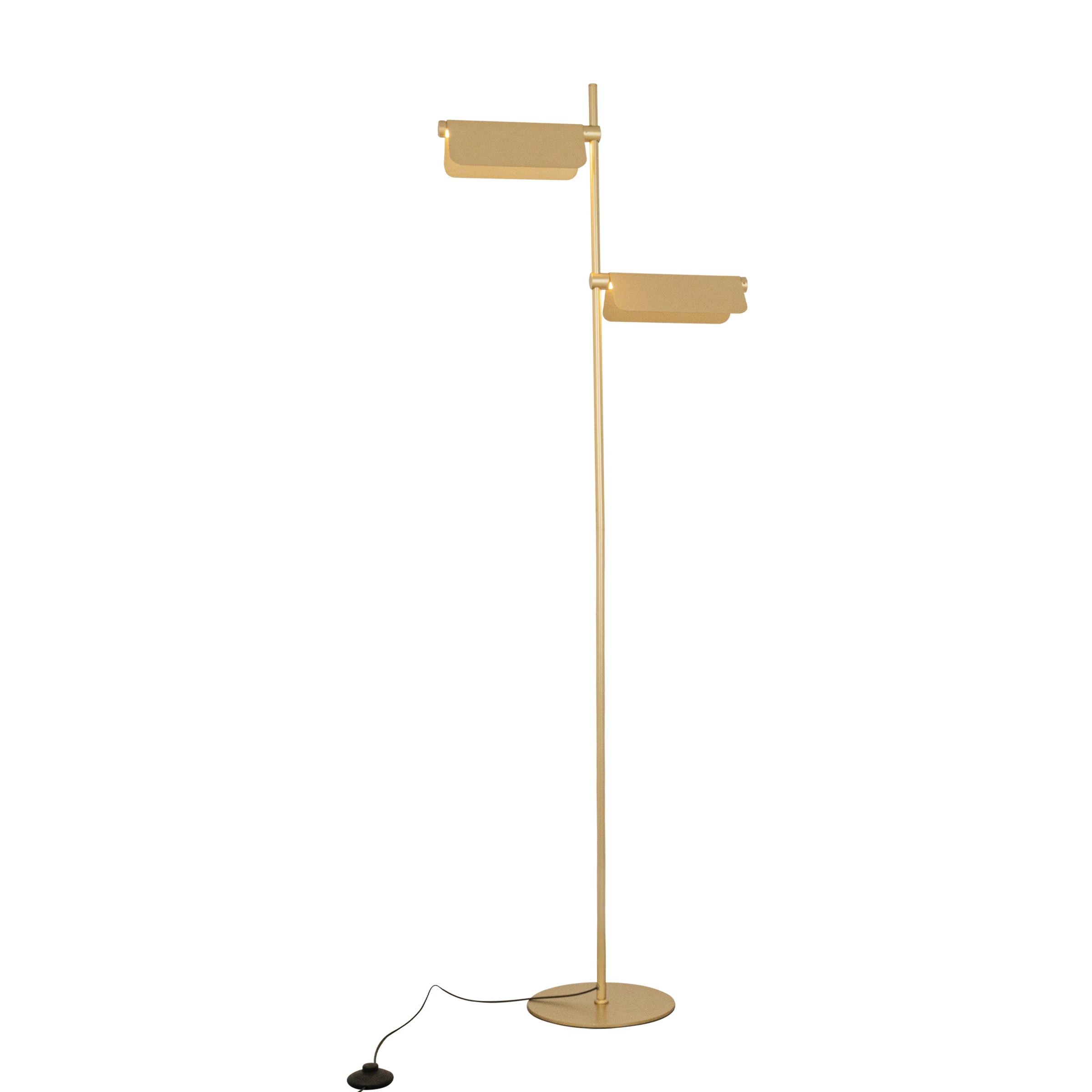 Floor Lamp FLOOR LED LIGHT 12W 3000K BRUSHED GOLD MOVABLE LIGHT DEFLECTORS – Zambelis