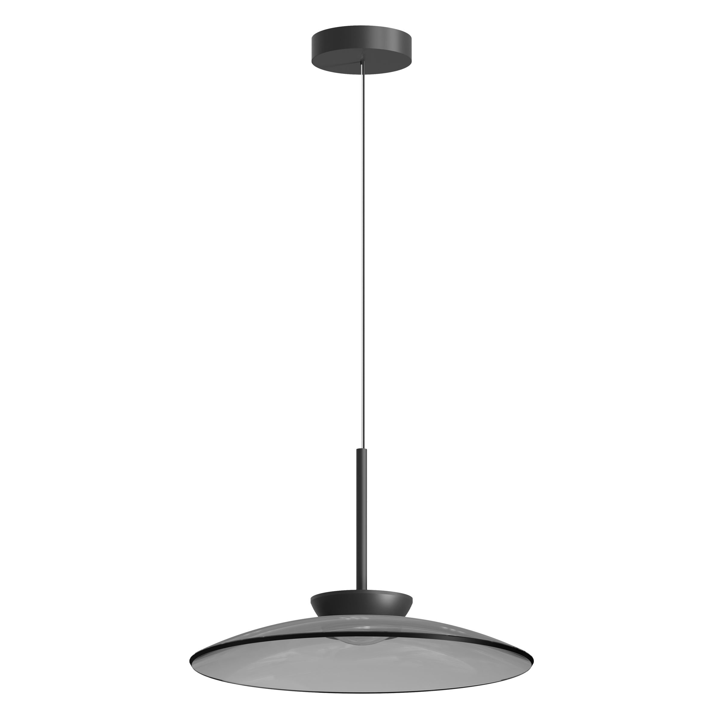 Pendant Light PENDANT LED LIGHT 31W 2700K-3000K TRIAC BLACK MATT - SMOKED GLASS – Zambelis