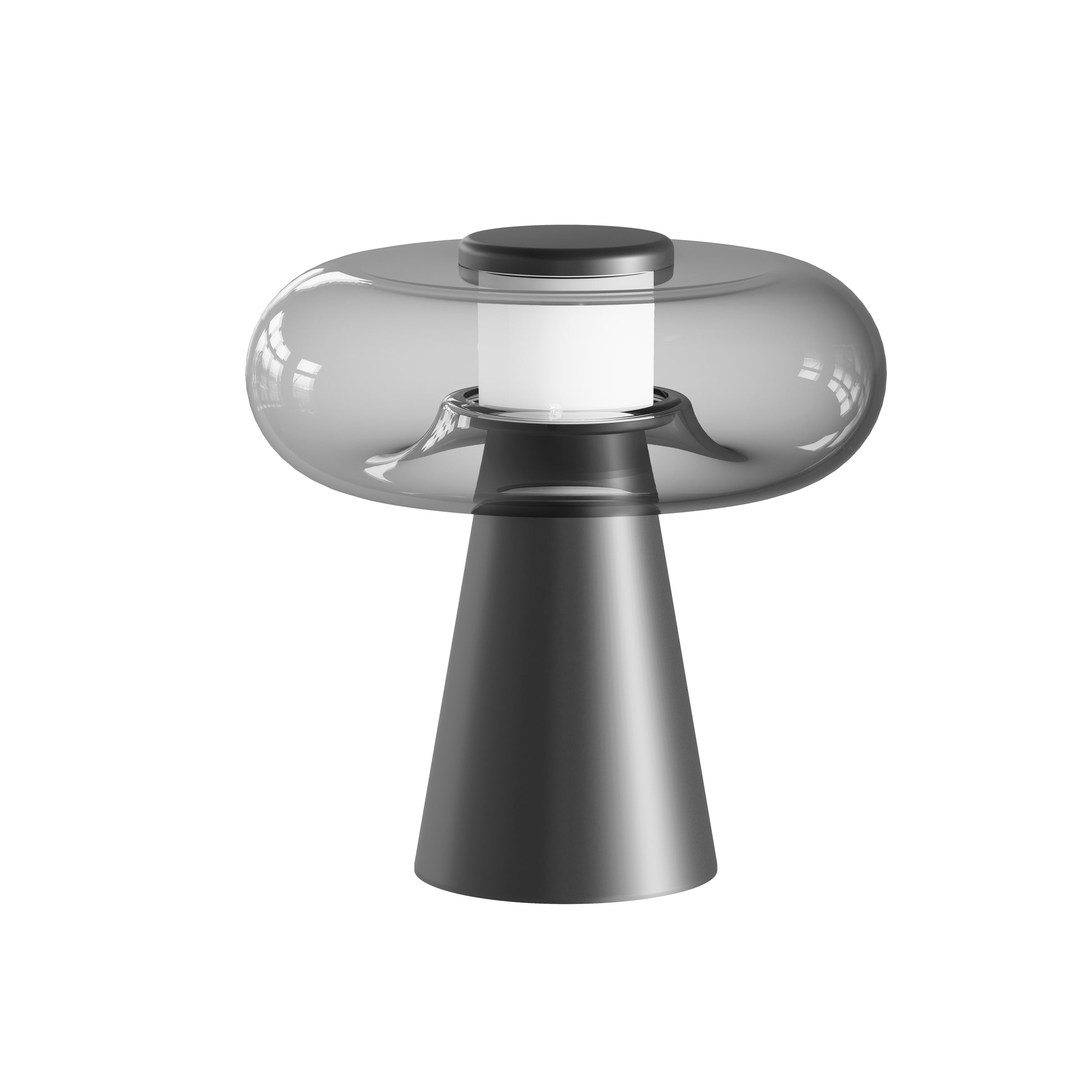 Table Lamp TABLE LED LIGHT 18W 3000K BLACK MATT, TOUCH DIM - SMOKED GLASS – Zambelis